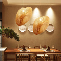 Suspension vintage en bambou et rotin fait main - Style Japonais