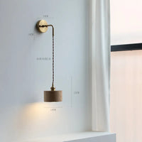 Applique murale nordique moderne en bois à led avec chaîne à tirer - Marque iwhd
