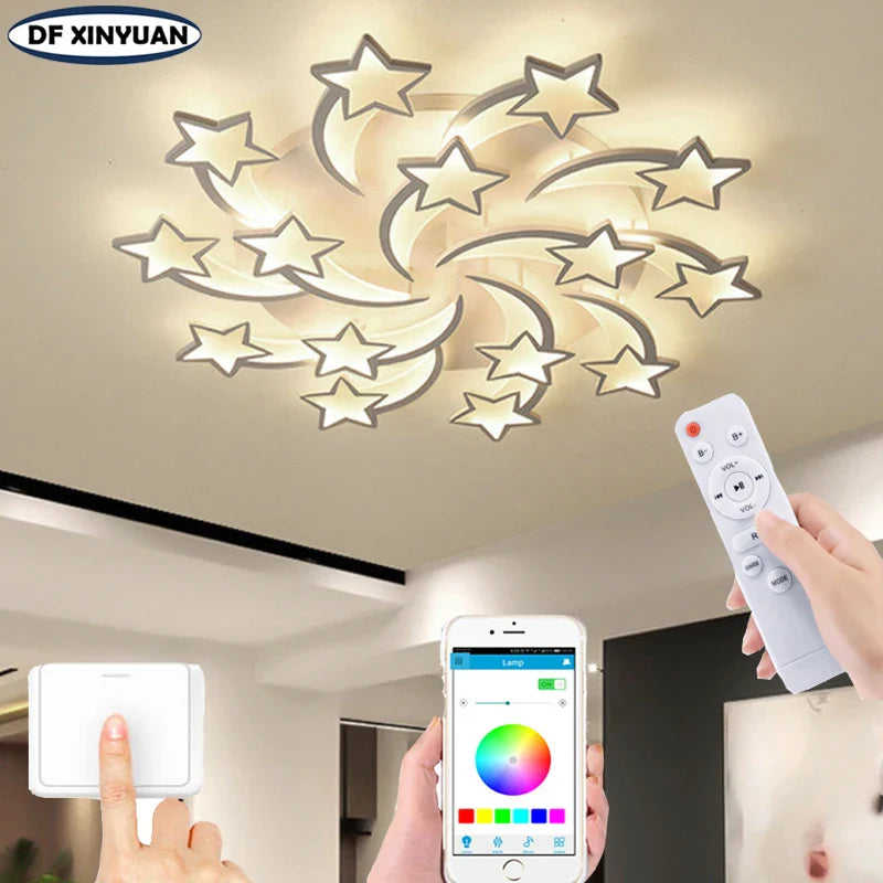 Plafonnier Etoile LED Acrylique - Design Moderne & Décoratif