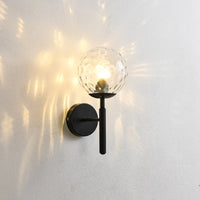 Applique murale nordique en verre luxueux, motif d'eau forgée