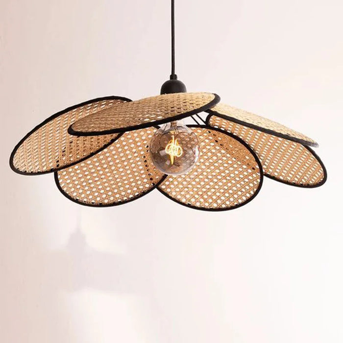 Lustre Créatif en Rotin Bambou Osier Design Handmade