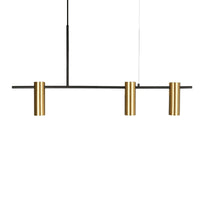 Lustre Prism doré minimaliste.