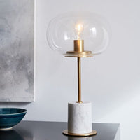Lampe à poser "Bess" avec socle en marbre