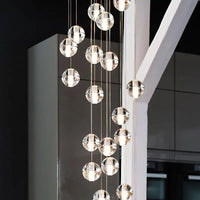 Lustre Boule de Cristal Nordique pour Villa de Luxe