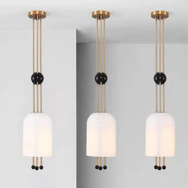 Suspension lanterne en verre uni