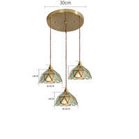 Suspension conique en verre - Élégance japonaise vintage