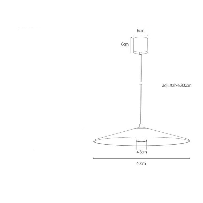 Suspension LED design conique plate Vermont