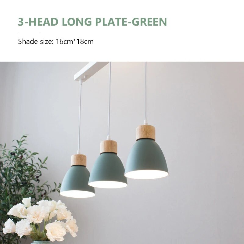 Lustre Nordique en Bois à 3 Têtes