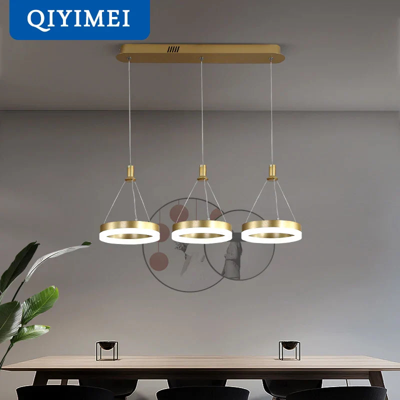 Suspension LED design avec télécommande - Luminaire acrylique Lampara Abajur