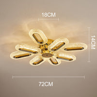 Plafonnier LED en cristal ovale Marvona - Style Moderne