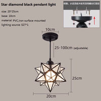 Plafonnier moderne en forme de pentagramme doré - Collection Deco Luxe