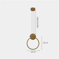 Suspension LED Carré Géométrique Nordique Métal 2020