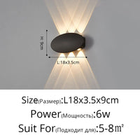Applique murale LED Moderne et Imperméable pour Extérieur Minimaliste