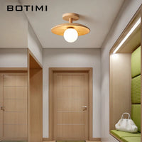 Plafonnier bois naturel contemporain