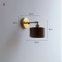 Applique murale nordique moderne en bois à led avec chaîne à tirer - Marque iwhd