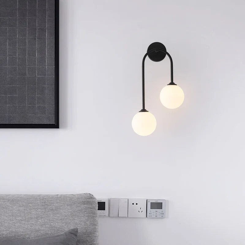 Applique murale LED en verre dépoli