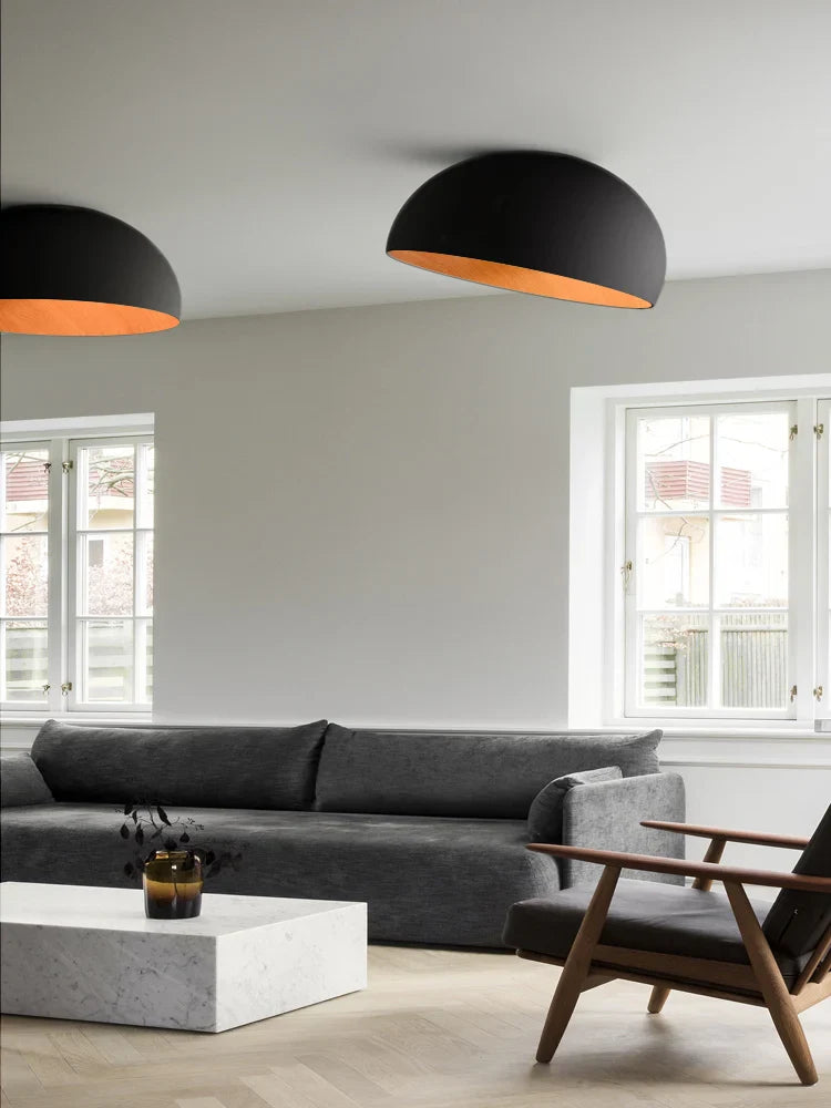 Lustre moderne en bois LED avec grain de bois, pour balcon et couloir - Blanc ou noir