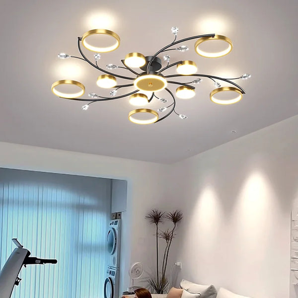 Lustre LED en cristal pour un éclairage intérieur contemporain