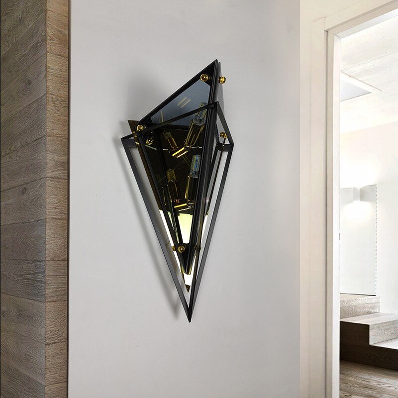 Applique murale rétro LED Klais Smoky Glass