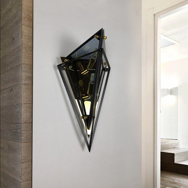 Applique murale rétro LED Klais Smoky Glass