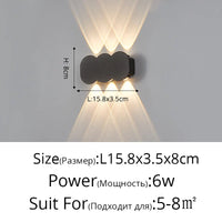 Applique murale LED Moderne et Imperméable pour Extérieur Minimaliste
