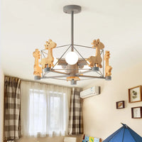 Suspension LED Étoile Bois Diamond