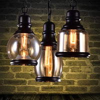 Suspension vintage en verre style industriel pour bouteille de vin