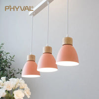 Lustre Nordique en Bois à 3 Têtes