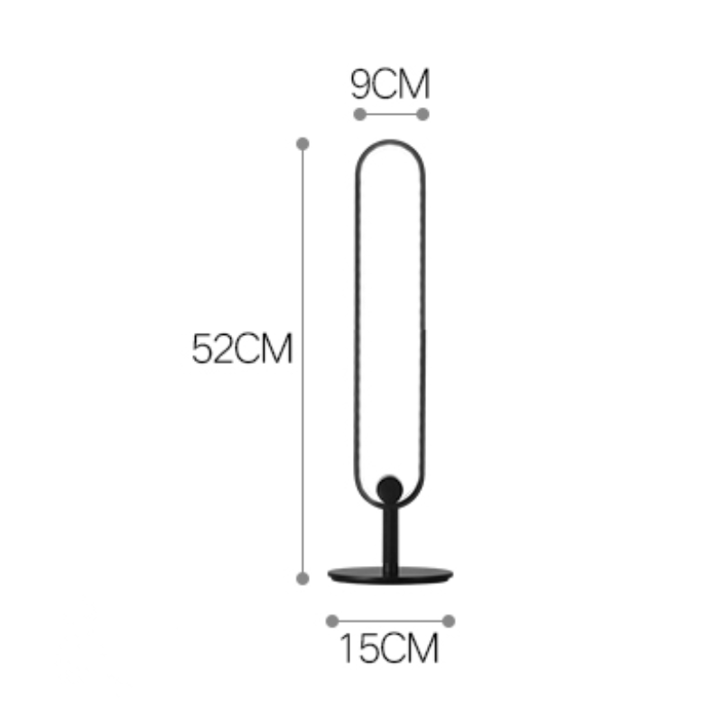 Lampe à poser LED minimaliste en métal, modèle Hevenly.