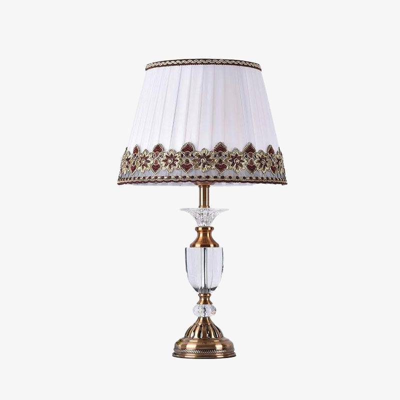 Lampe de table LED rétro en verre cristal