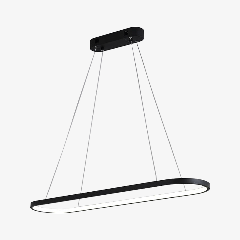 Lustre LED design: Suspension en aluminium arrondie