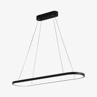 Lustre LED design: Suspension en aluminium arrondie