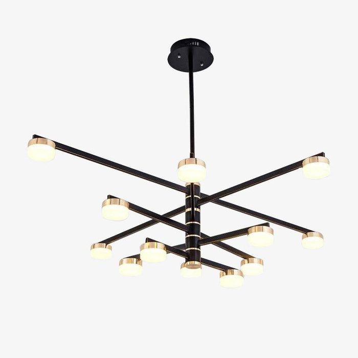 Lustre Luxe avec Bras LED Dorés