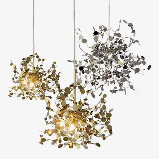 Lustre Urban Leaf Chromé