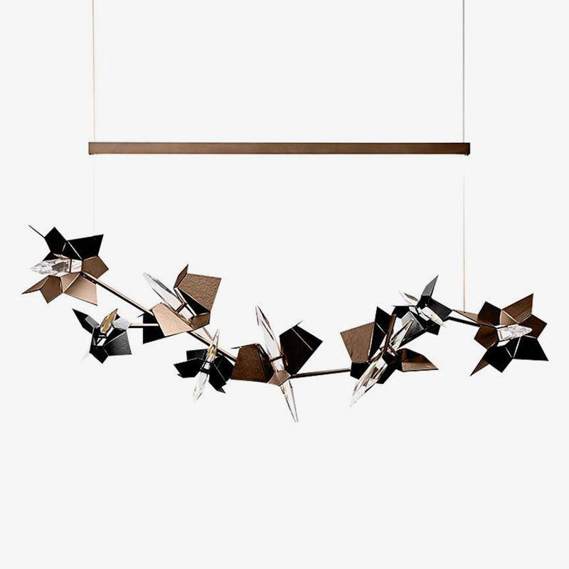 Lustre chromé moderne Flate