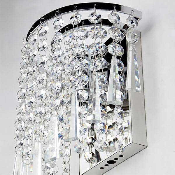 Applique murale LED élégante en cristal