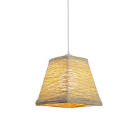 Suspension LED Sevyn en rotin contemporain.