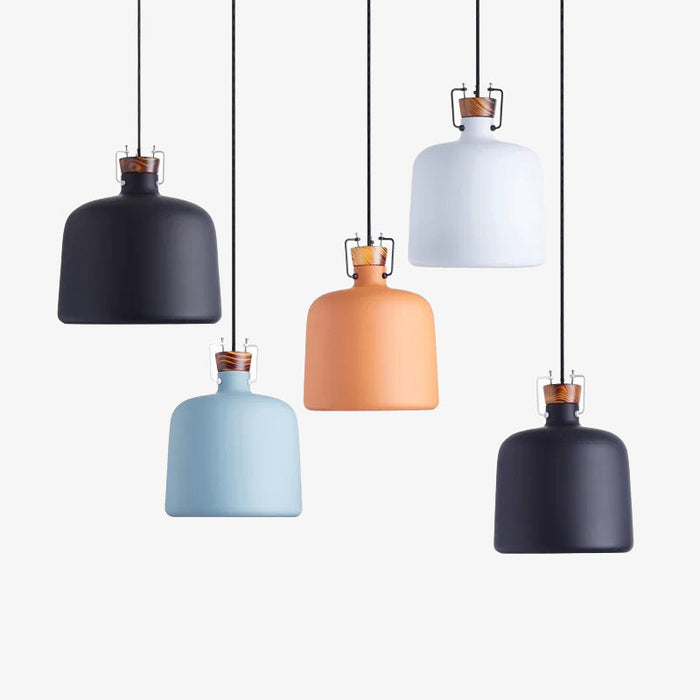 Suspension Abner: Style industriel coloré