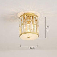 Plafonnier doré en cristal PylonnaLux