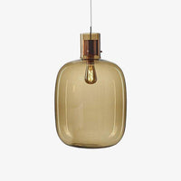 Suspension LED Design en Verre avec Abat-Jour Coloré