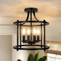 Plafonnier LED Industriel Rétro Américain Multi-têtes