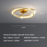 Plafonnier Luxe Cristal LED Intérieur