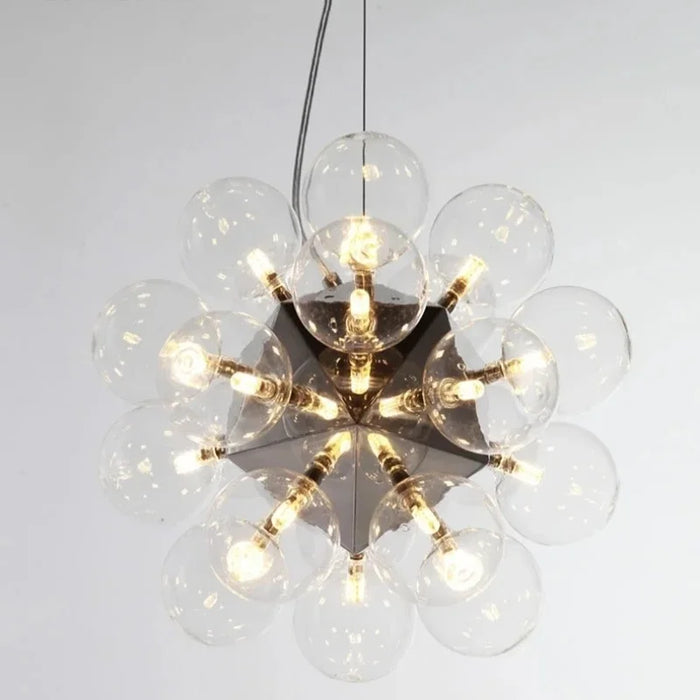 Lustre LED nordique à bulles de verre créatif pour intérieur.