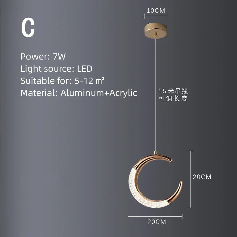 Suspension rotative multi-style Led Lights - Avec des lumières rondes pour votre maison et intérieur.