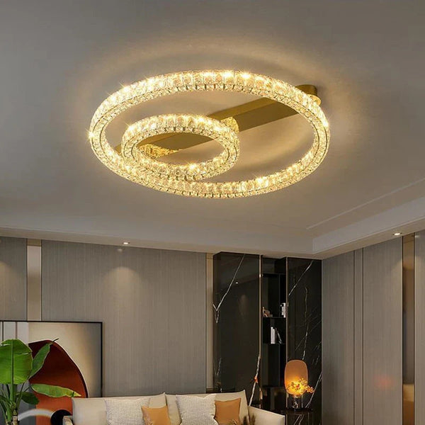Plafonnier LED Luxe Doré Cristiano