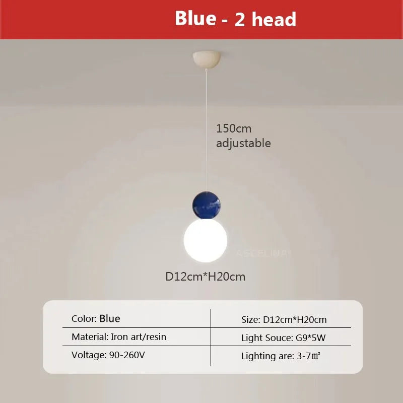 Suspension LED Nordique Minimaliste à 2/3 Têtes - Lumina.