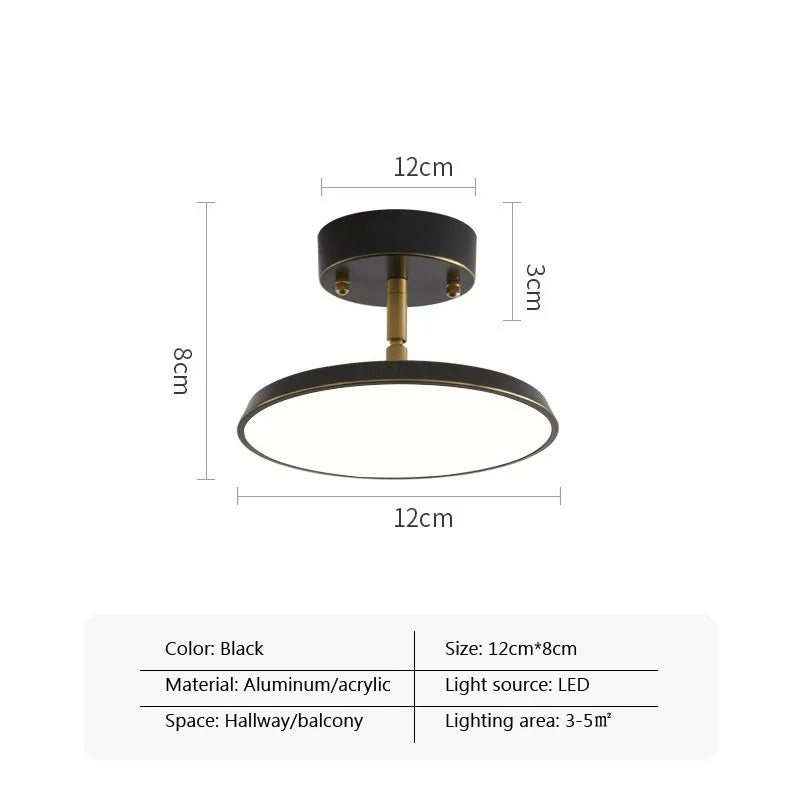 Plafonnier LED Rotatif Cuivre
