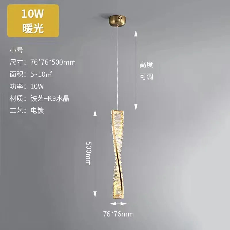 LED Lumière de Luxe Nordique Cristal pour Applique Murale Postmoderne Chic