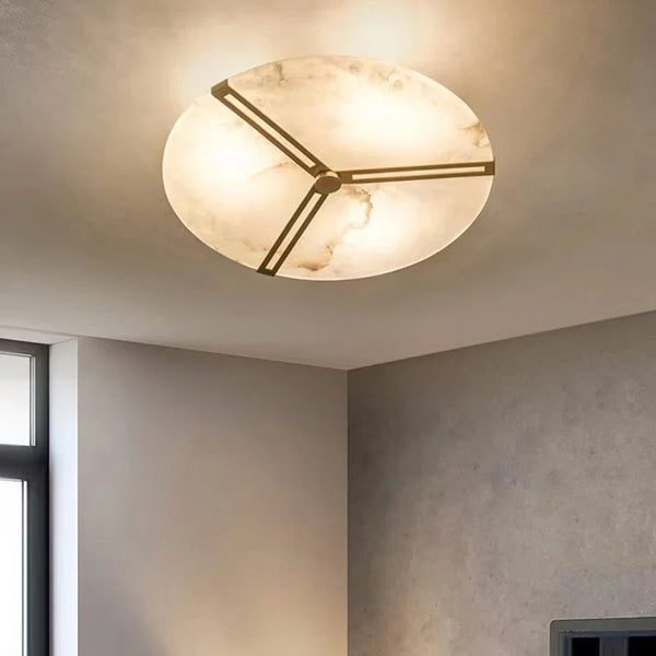 Plafonnier LED Marbre Blanc - Style Moderne