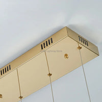 Lustre LED Moderne en Cristal de Luxe en Forme de S - Éclat Brillant